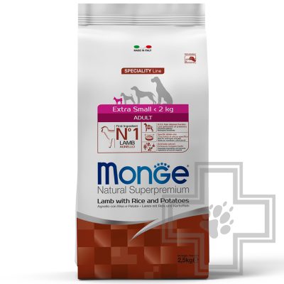 Monge Speciality Extra Small Корм для взрослых собак миниатюрных пород, с ягненком и рисом