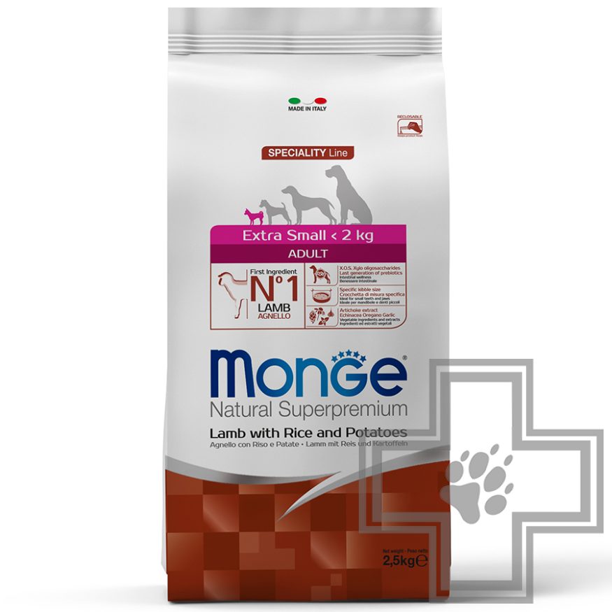 Monge Speciality Extra Small Корм для взрослых собак миниатюрных пород, с ягненком и рисом