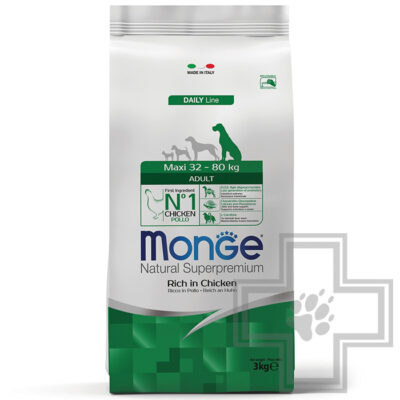 Monge Maxi Корм для взрослых собак крупных пород, с курицей