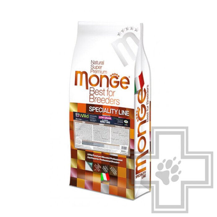 Monge LOW GRAIN Корм низкозерновой для взрослых собак всех пород, с гусем Monge LOW GRAIN Корм низкозерновой для взрослых собак всех пород, с гусем