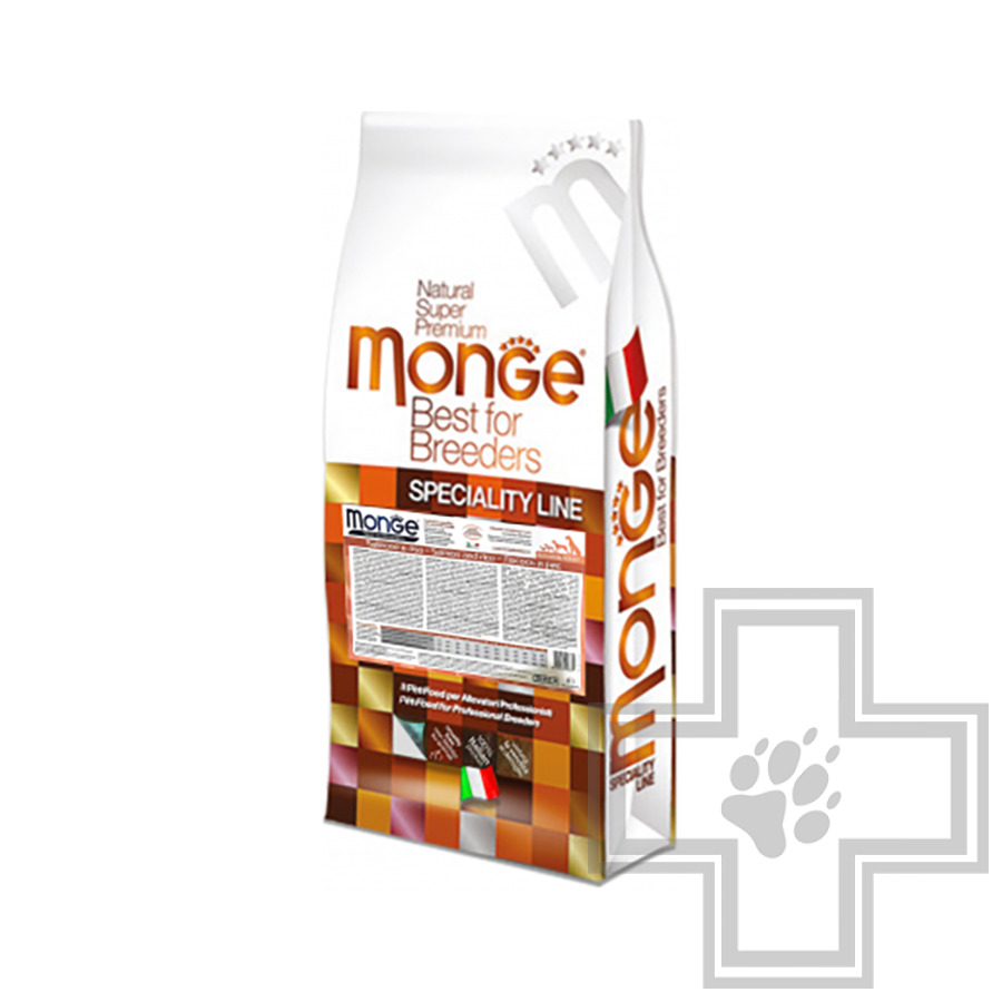 Monge Monoprotein Корм для взрослых собак всех пород, с лососем и рисом