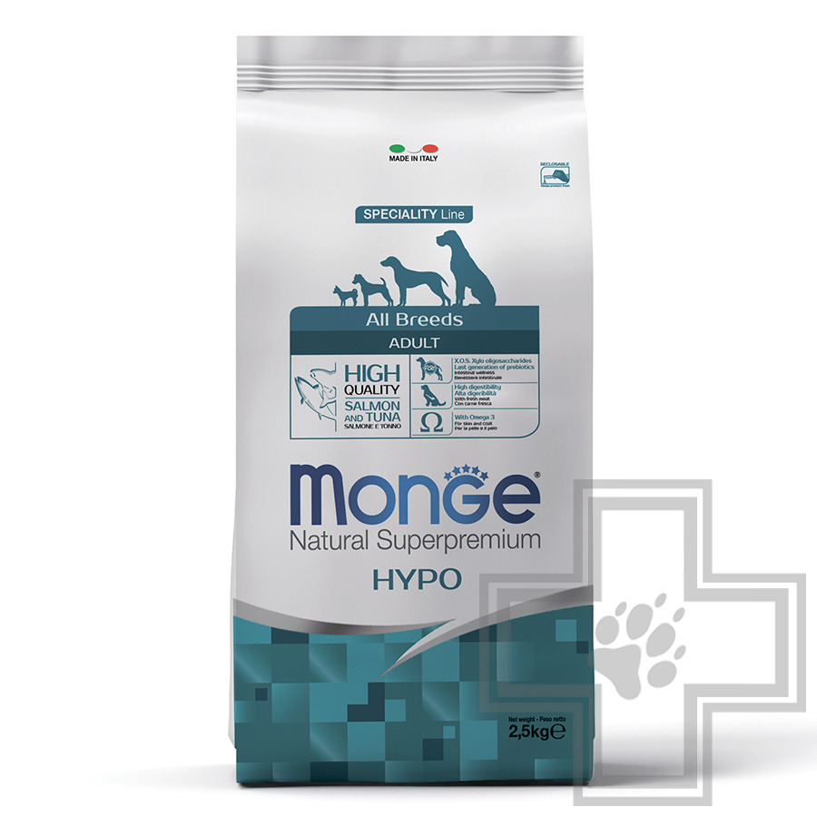 Monge Speciality Hypo Корм для взрослых собак всех пород, с лососем и тунцом