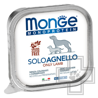 Monge Monoprotein Solo Консервы беззерновые для взрослых собак всех пород, с ягненком