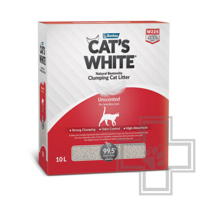 Cat's White BOX Premium Наполнитель бентонитовый комкующийся