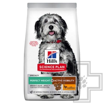 Hill's SP Корм для собак средних пород для снижения веса и поддержания подвижности, с курицей