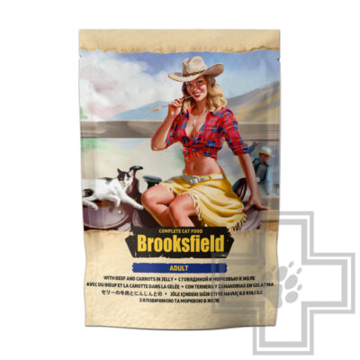Brooksfield Пресервы для взрослых кошек, с говядиной и морковью в желе