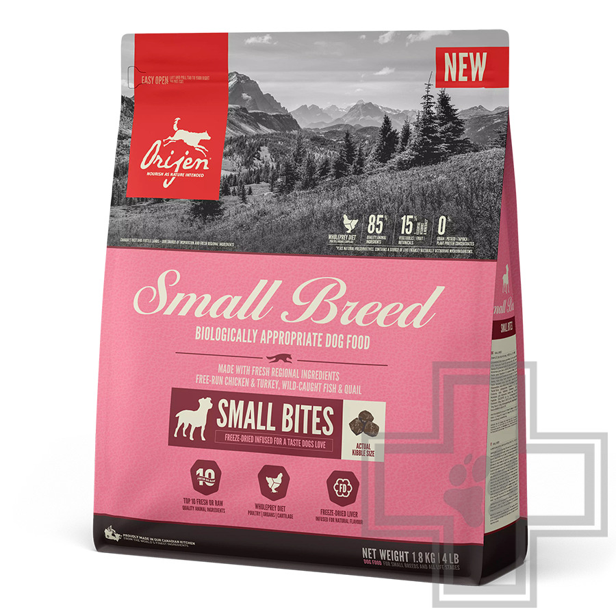 Orijen Small Breed Корм беззерновой для взрослых собак мелких пород, с птицей