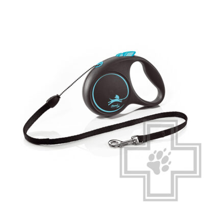 Flexi Black Design Поводок-рулетка тросовая, 5 м