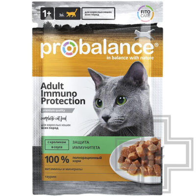 ProBalance Immuno Protection Пресервы для взрослых кошек всех пород, с кроликом в соусе