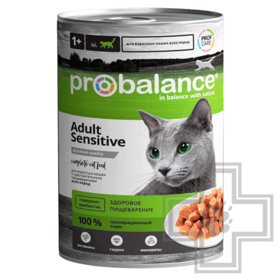 ProBalance Adult Sensitive Консервы для кошек с чувствительным пищеварением, с курицей
