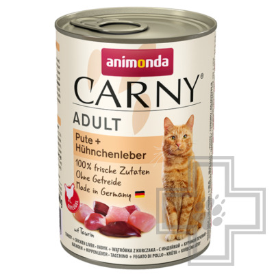 Carny Adult Консервы для взрослых кошек, с индейкой и куриной печенью