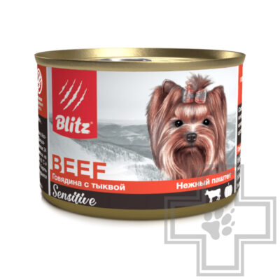 Blitz Sensitive Консервы для собак мелких пород, с говядиной и тыквой