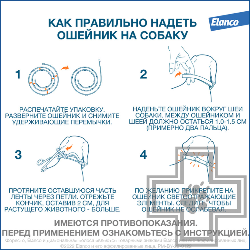 Foresto Ошейник от блох и клещей для собак (цена за 1 ошейник) Foresto Ошейник от блох и клещей для собак (цена за 1 ошейник)