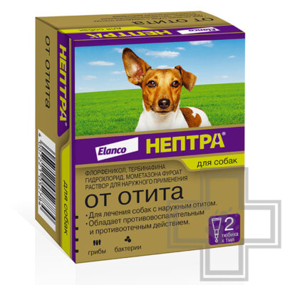 Нептра Раствор для лечения отита у собак (цена за 1 пипетку)