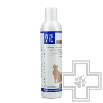 Doctor VIC Шампунь-кондиционер с кератином и провитамином В5 для кошек