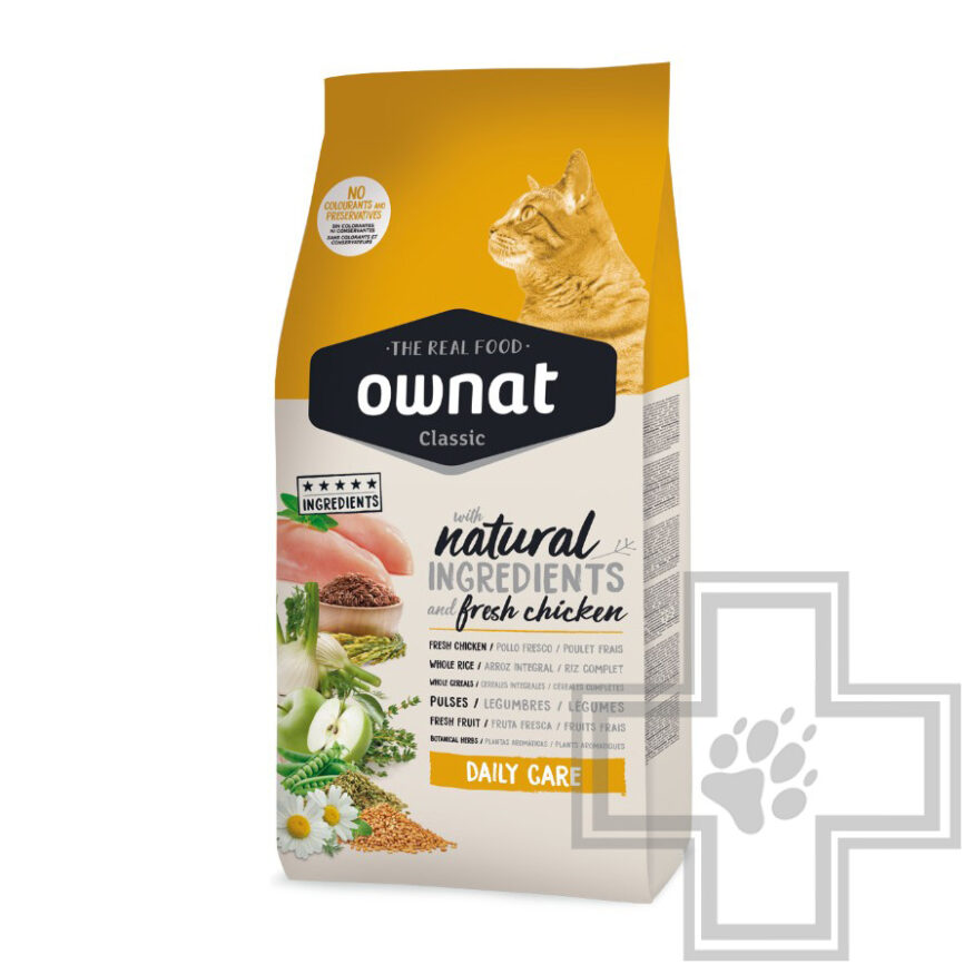 Ownat Classic Daily Care Cat Корм для взрослых кошек, с курицей