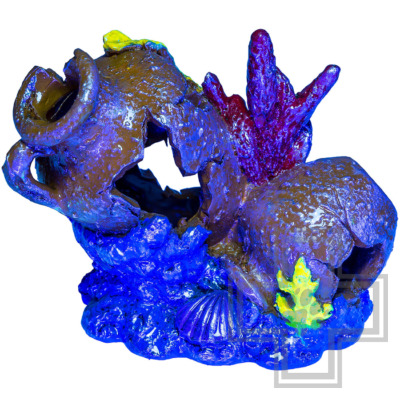 GloFish Декорация для аквариума "Разбитая ваза" с GLO-эффектом