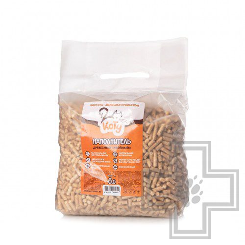 Коту Наполнитель "Хвойный " древесный впитывающий, с ароматом хвои