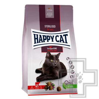 Happy Cat Sterilised Voralpen Rind Корм для взрослых стерилизованных кошек, с говядиной