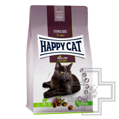 Happy Cat Sterilised Weide Lamm Корм для взрослых стерилизованных кошек, с ягненком