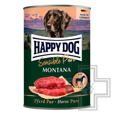 Happy Dog Sensible Pure Montana Консервы для взрослых собак всех пород, с кониной