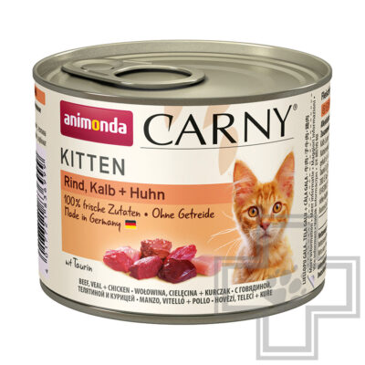 Carny Kitten Консервы для котят, паштет с говядиной, телятиной и курицей