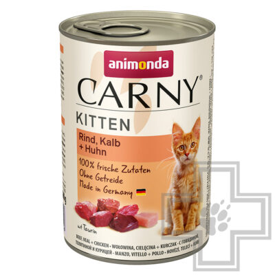 Carny Kitten Консервы для котят, паштет с говядиной, телятиной и курицей