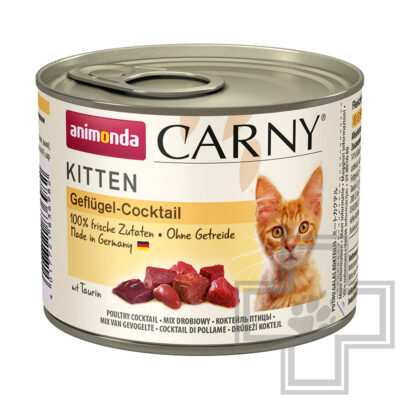 Carny Kitten Консервы для котят, паштет с говядиной и коктейлем из мяса птицы