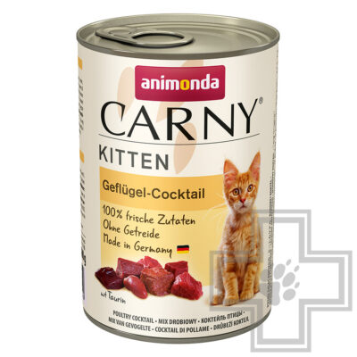 Carny Kitten Консервы для котят, паштет с говядиной и коктейлем из мяса птицы