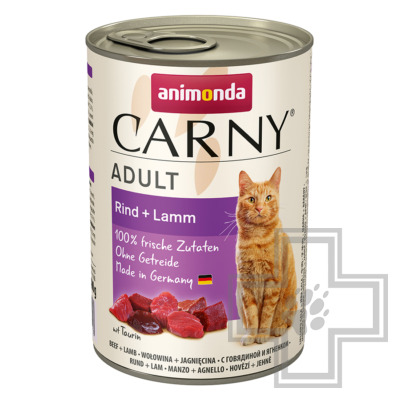 Carny Adult Консервы для взрослых кошек, паштет с говядиной и ягненком
