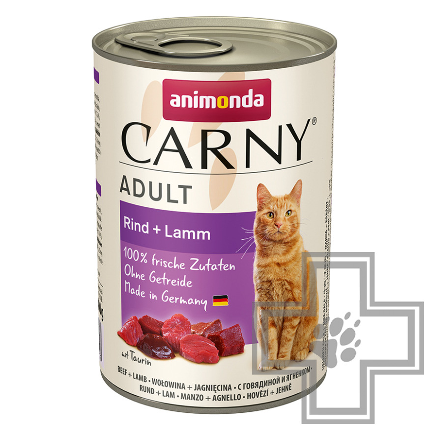 Carny Adult Консервы для взрослых кошек, паштет с говядиной и ягненком