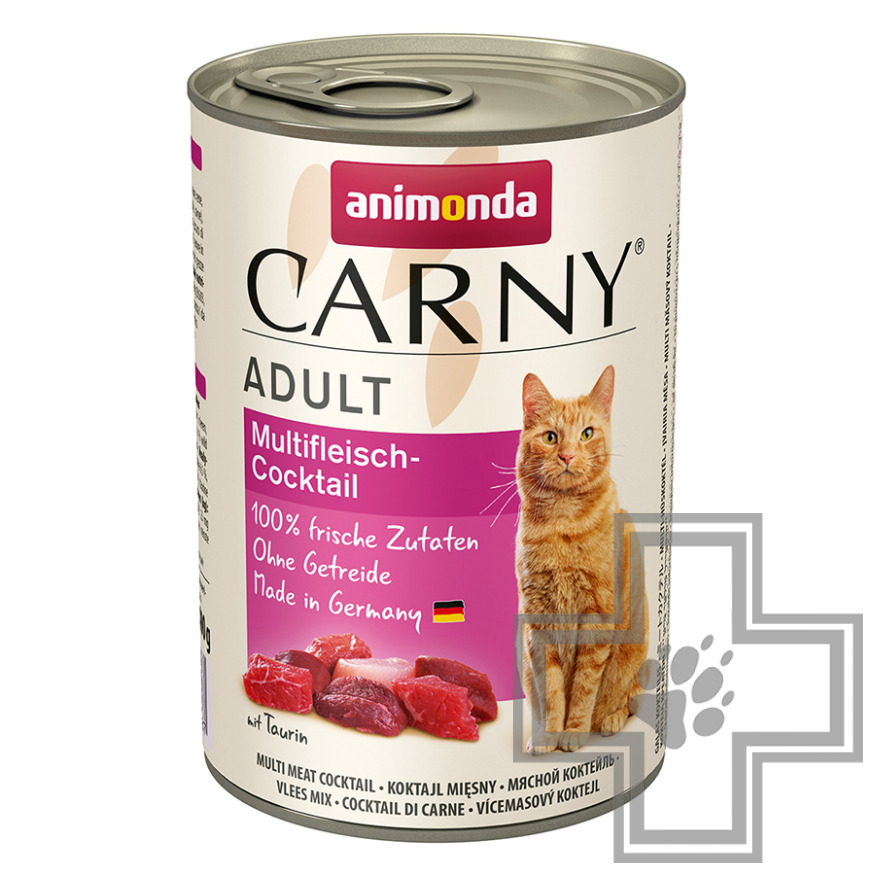 Carny Adult Консервы для взрослых кошек, паштет мультимясной коктейль из говядины и курицы