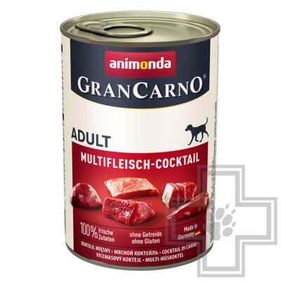 GranCarno Консервы для взрослых собак, мультимясной коктейль