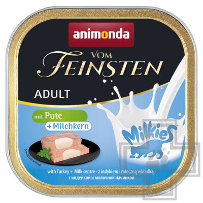 Vom Feinsten Adult Milkies Консервы для взрослых кошек, c индейкой и молочной начинкой