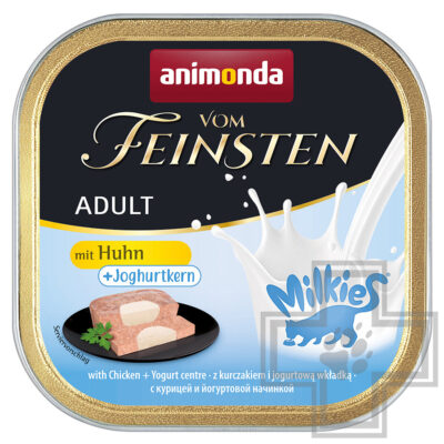 Vom Feinsten Adult Milkies Консервы для взрослых кошек, с курицей и йогуртовой начинкой