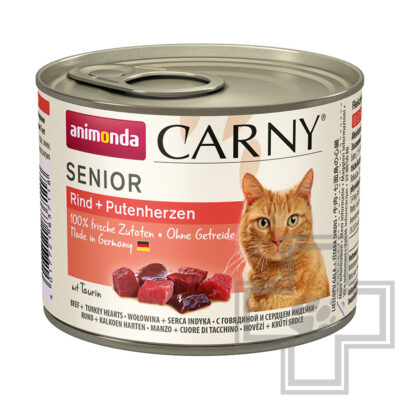 Carny Senior Консервы для пожилых кошек старше 6 лет, с говядиной, сердцем и индейкой