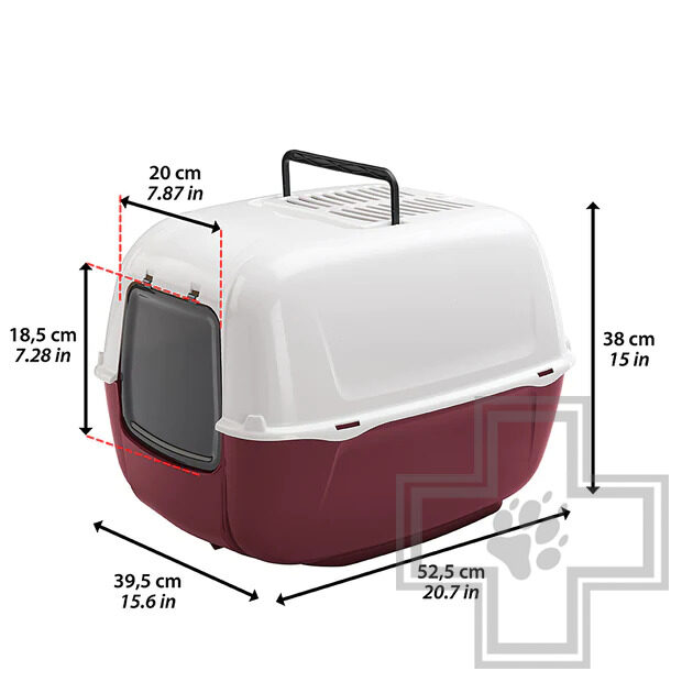 Ferplast Туалет-домик с дверцей PRIMA для кошек, с угольными фильтрами Ferplast Туалет-домик с дверцей PRIMA для кошек, с угольными фильтрами