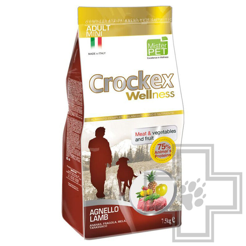 Crockex Wellness Adult Mini Корм для взрослых собак мелких пород, с ягненком и рисом