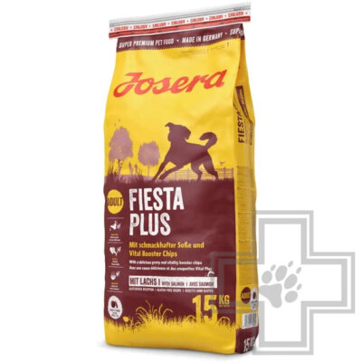 Josera Fiesta Plus Adult 24/15 Корм для взрослых привередливых собак всех пород, с птицей и лососем