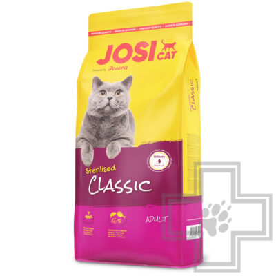 Josera JosiCat Sterilised Classic Корм для взрослых стерилизованных и домашних кошек, с лососем