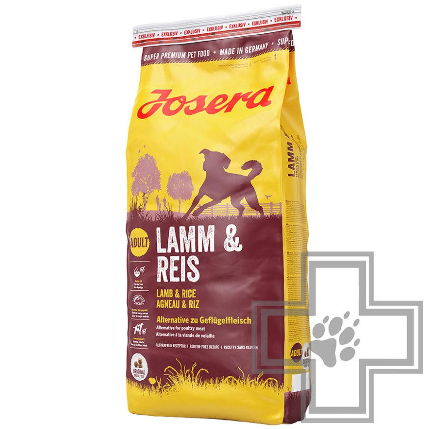 Josera Lamb & Rice Adult 20/11 Корм беззерновой для взрослых собак всех пород, с ягненком и рисом