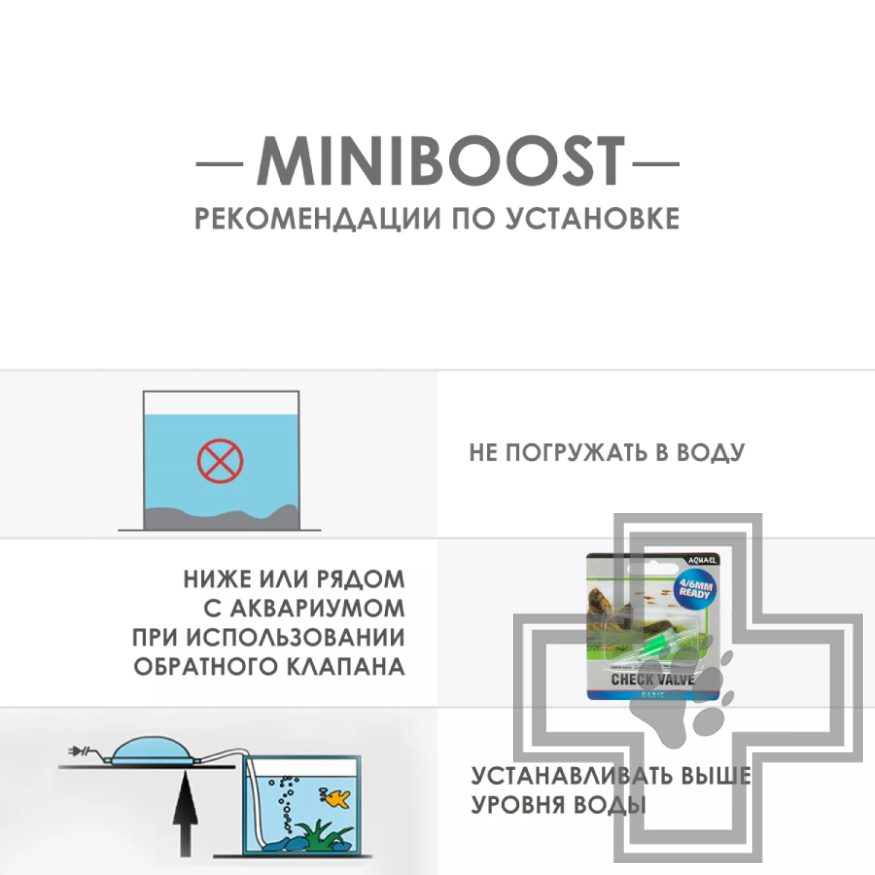 Aquael Компрессор MINIBOOST 200, 150-200 литров Aquael Компрессор MINIBOOST 200, 150-200 литров