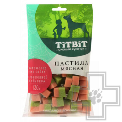 TiTBiT Пастила мясная для собак, с говядиной и яблоком