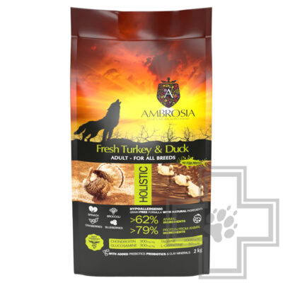 Ambrosia Adult All Breeds Корм беззерновой для взрослых собак всех пород, с индейкой и уткой