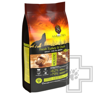Ambrosia Adult All Breeds Корм беззерновой для взрослых собак всех пород, с индейкой и уткой