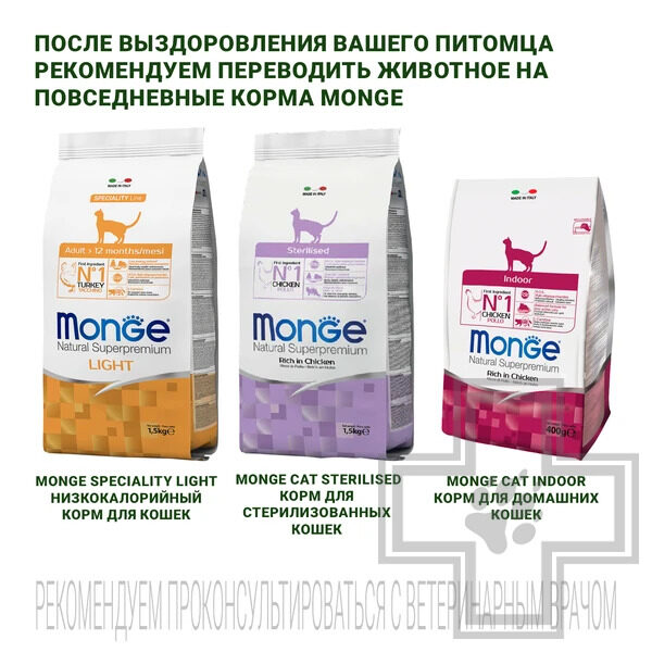 Monge VetSolution Cat Obesity Корм-диета для взрослых кошек при избыточном весе