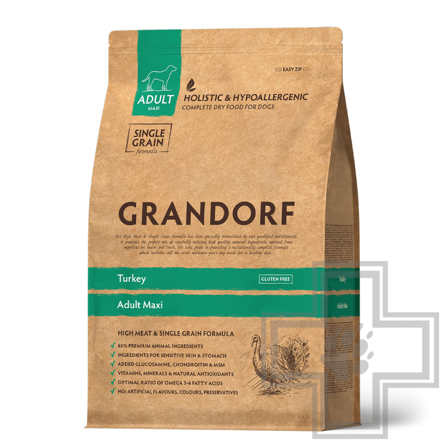 Grandorf Корм для взрослых собак крупных пород, с индейкой