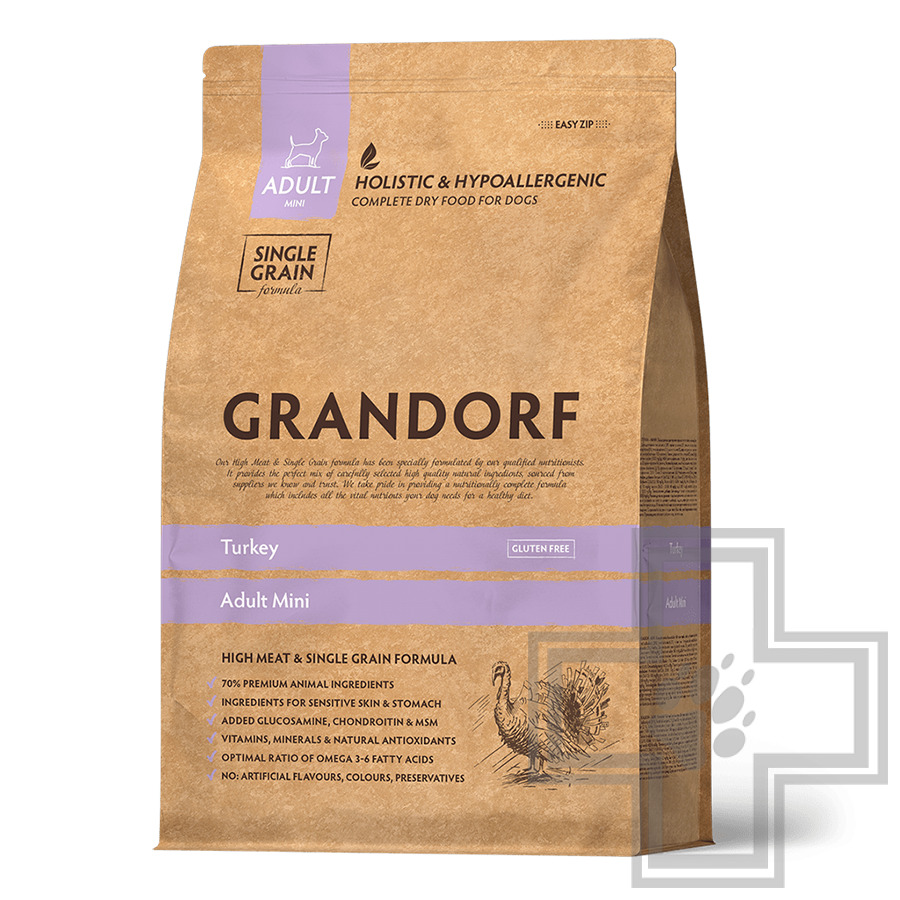 Grandorf Корм для взрослых собак мелких пород, с индейкой