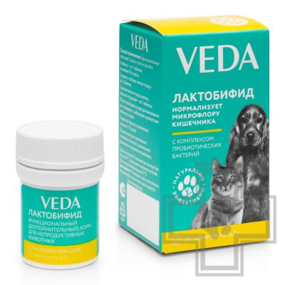 Veda Лактобифид с комплексом пробиотиков для кошек, собак и мелких животных