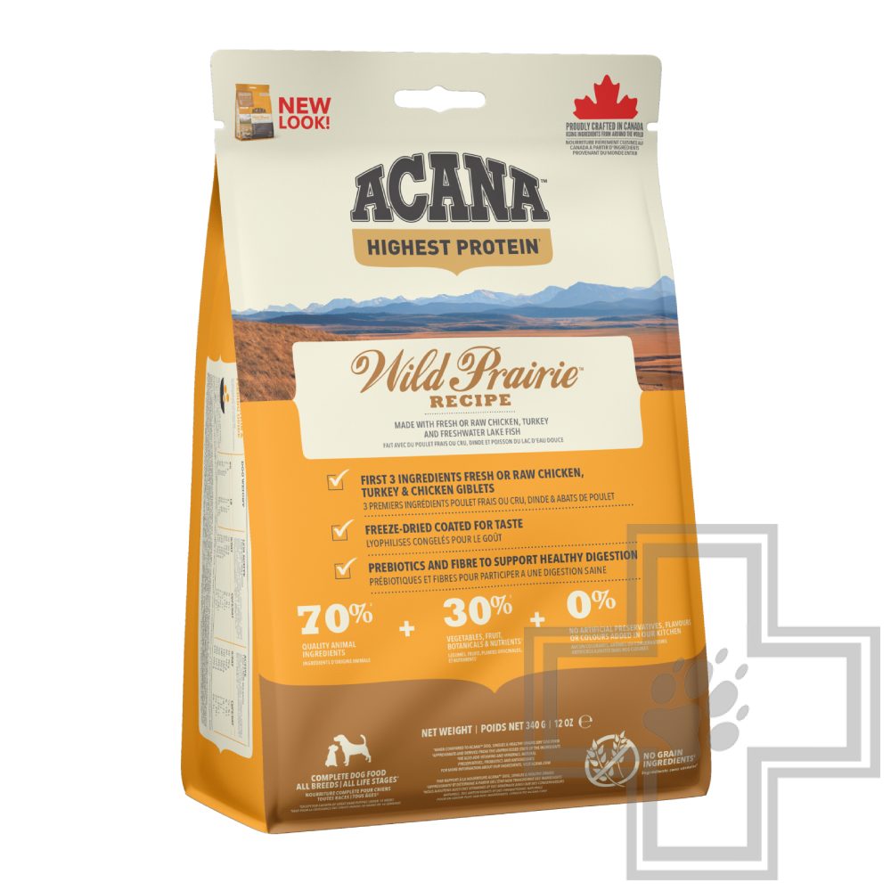 Acana Wild Prairie Корм беззерновой для щенков и взрослых собак, с цыпленком и индейкой